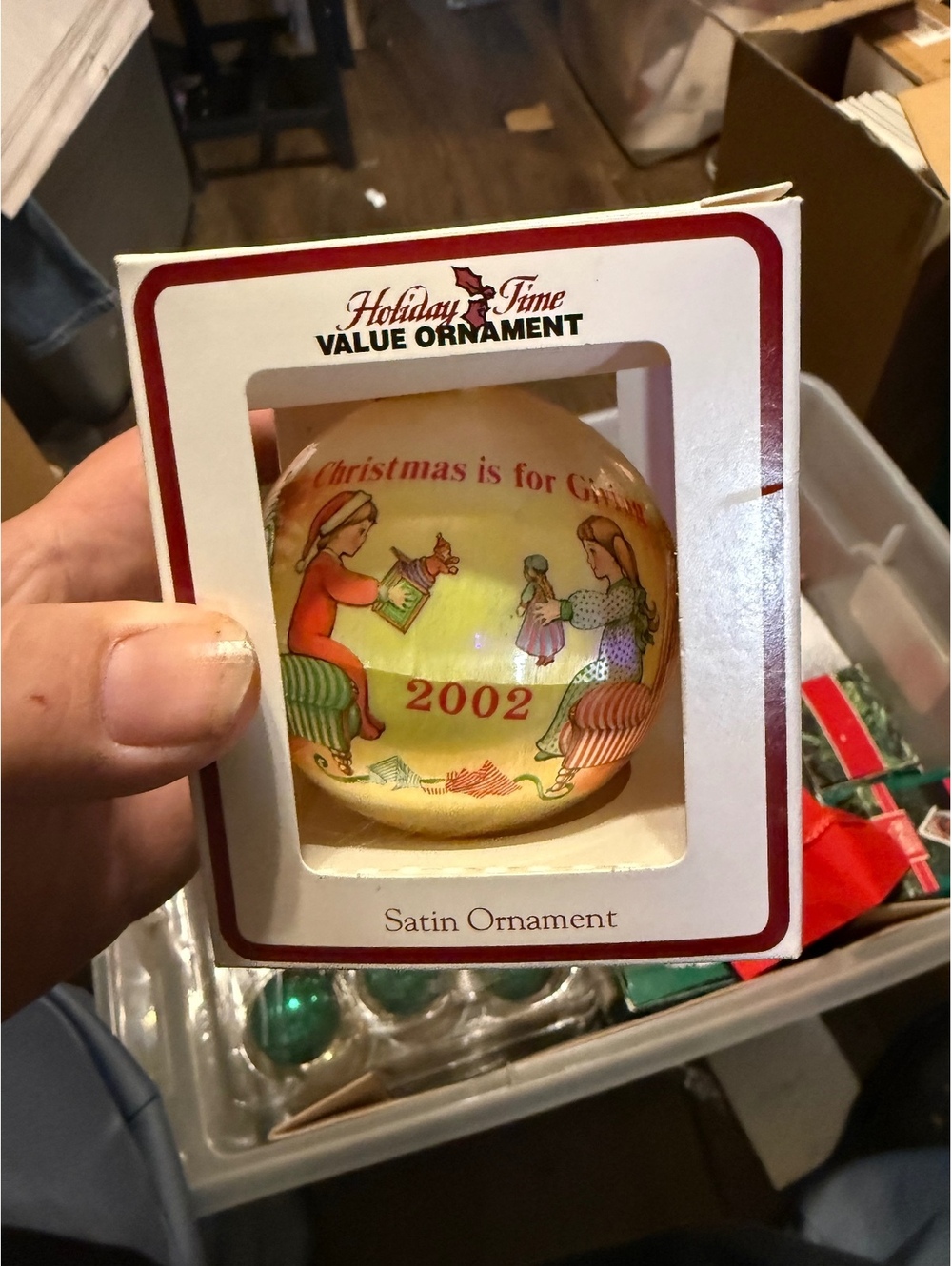 Holiday Time 2002 Satin Christmas Ornament - Value Ornament